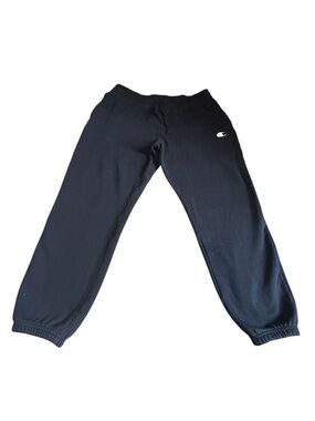 Champion Black Sweatpants Mens XL Joggers Elastic Waist Logo